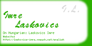 imre laskovics business card